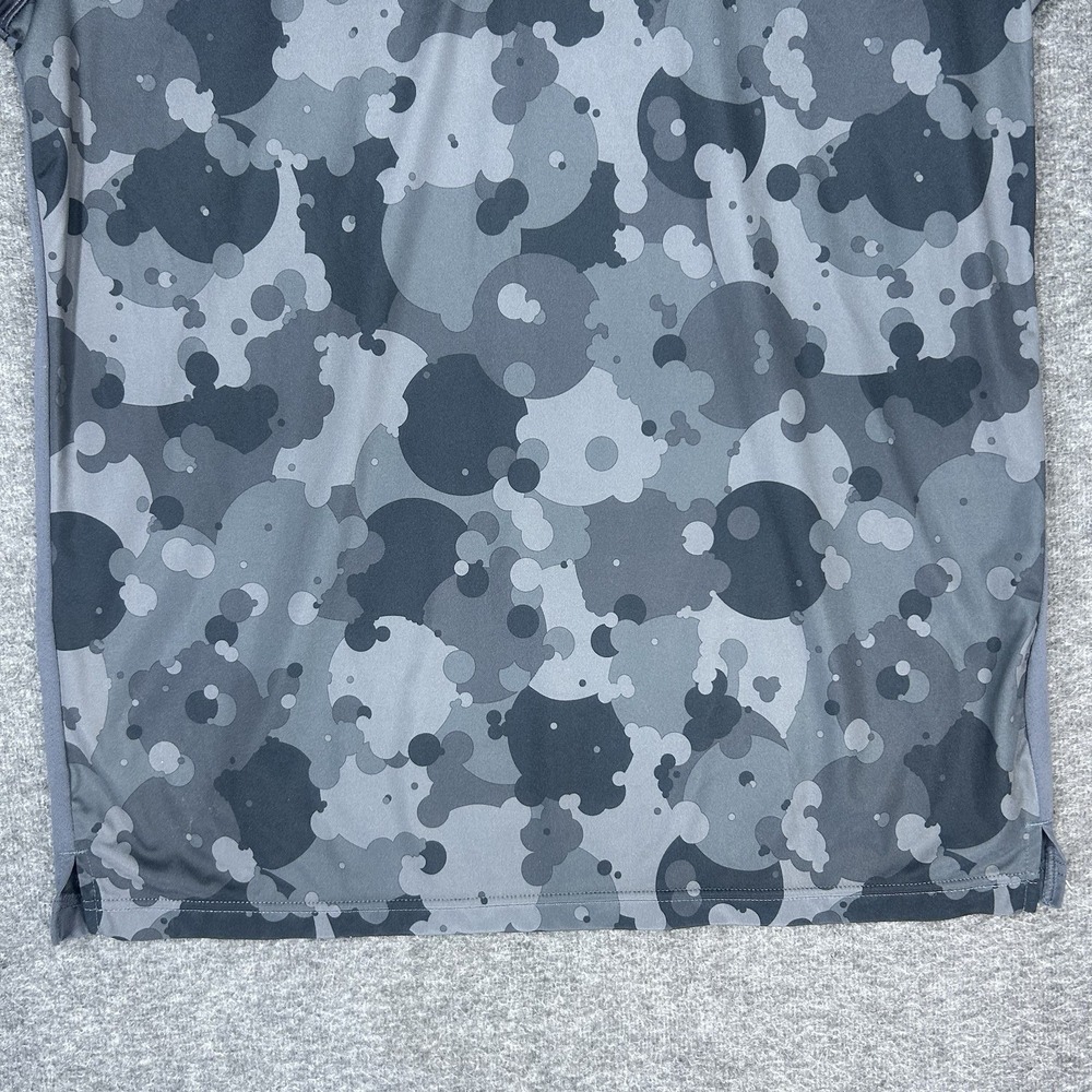 Oakley Polo Shirt Mens Medium Gray Camo Activewear Casual Travel Golf - Picture 7 of 13